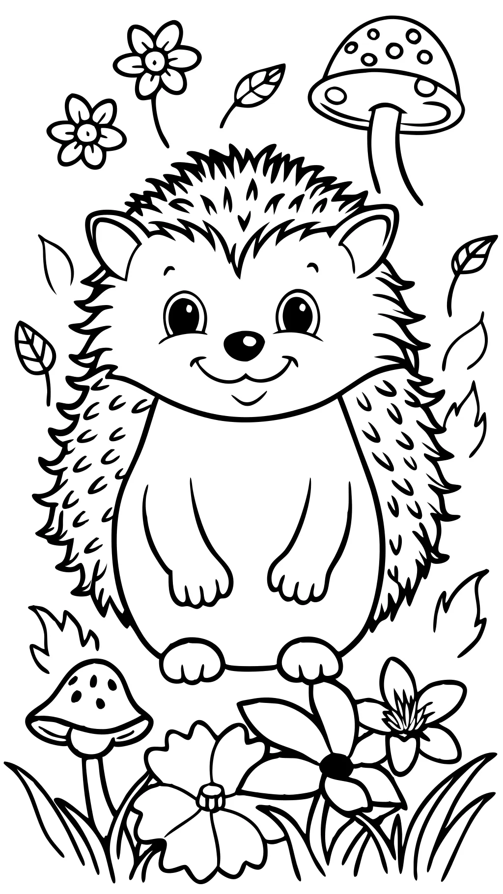 cute hedgehog coloring pages